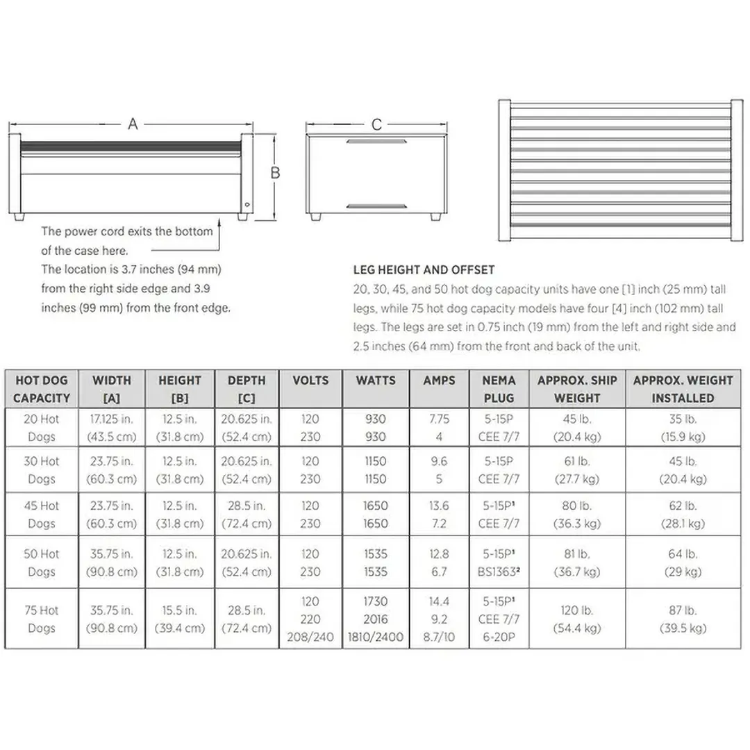 Star 75C Grill-Max® Hot Dog Grill, 75 Hot Dogs, Chrome Rollers, Stadium Seating, Analog Control