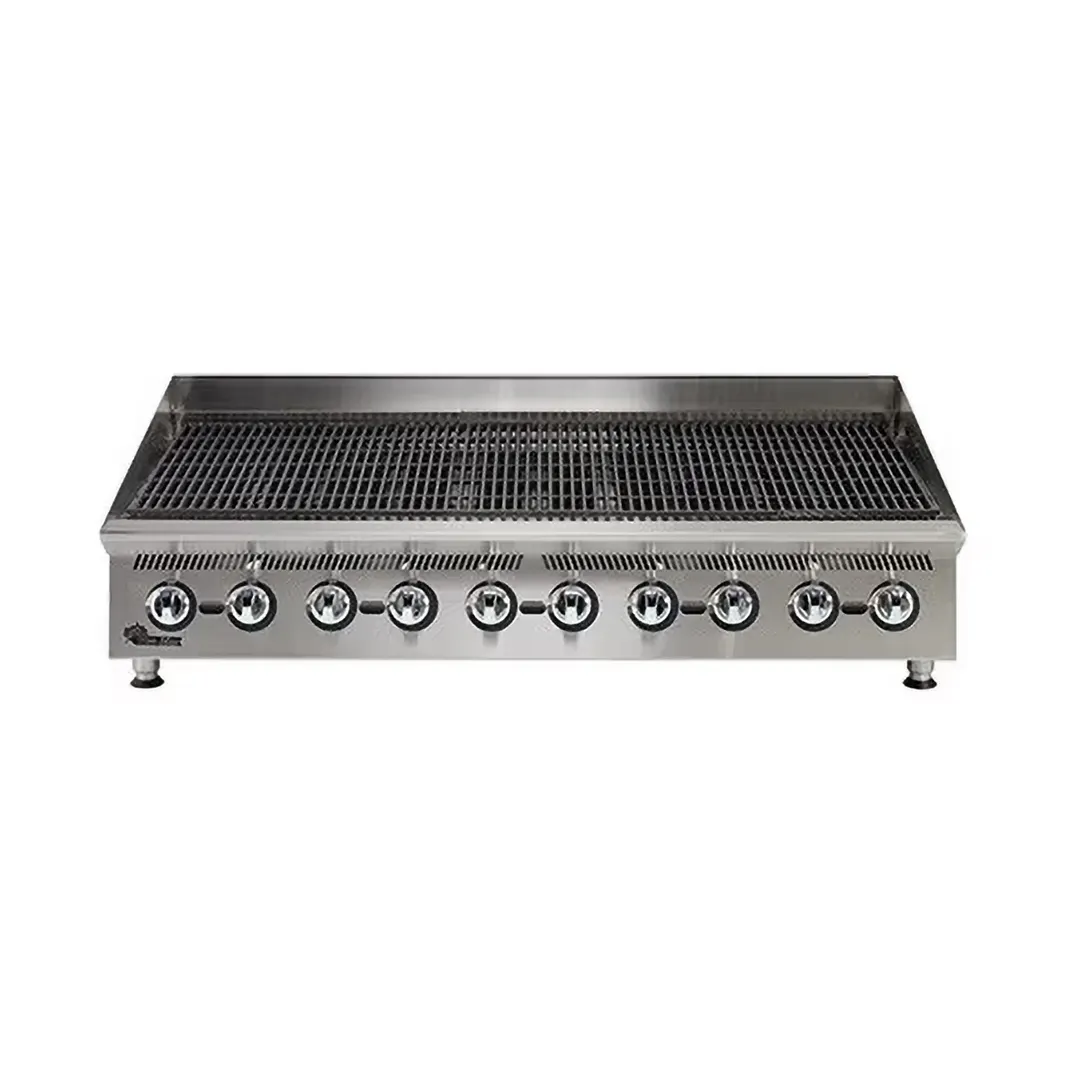 Star 8060CBB Ultra-Max® 60" Countertop Gas Lava Rock Charbroiler with (10) Burners, 200.000 BTU