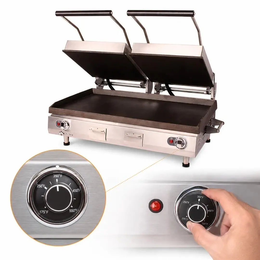 Star PSC28I Double Cast Iron Sandwich Grill with Smooth Plates, Manual Controls - 208/240V