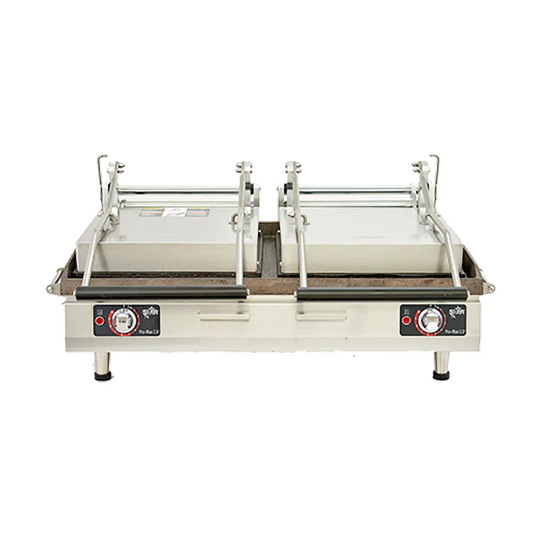 Star PSC28I Double Cast Iron Sandwich Grill with Smooth Plates, Manual Controls - 208/240V