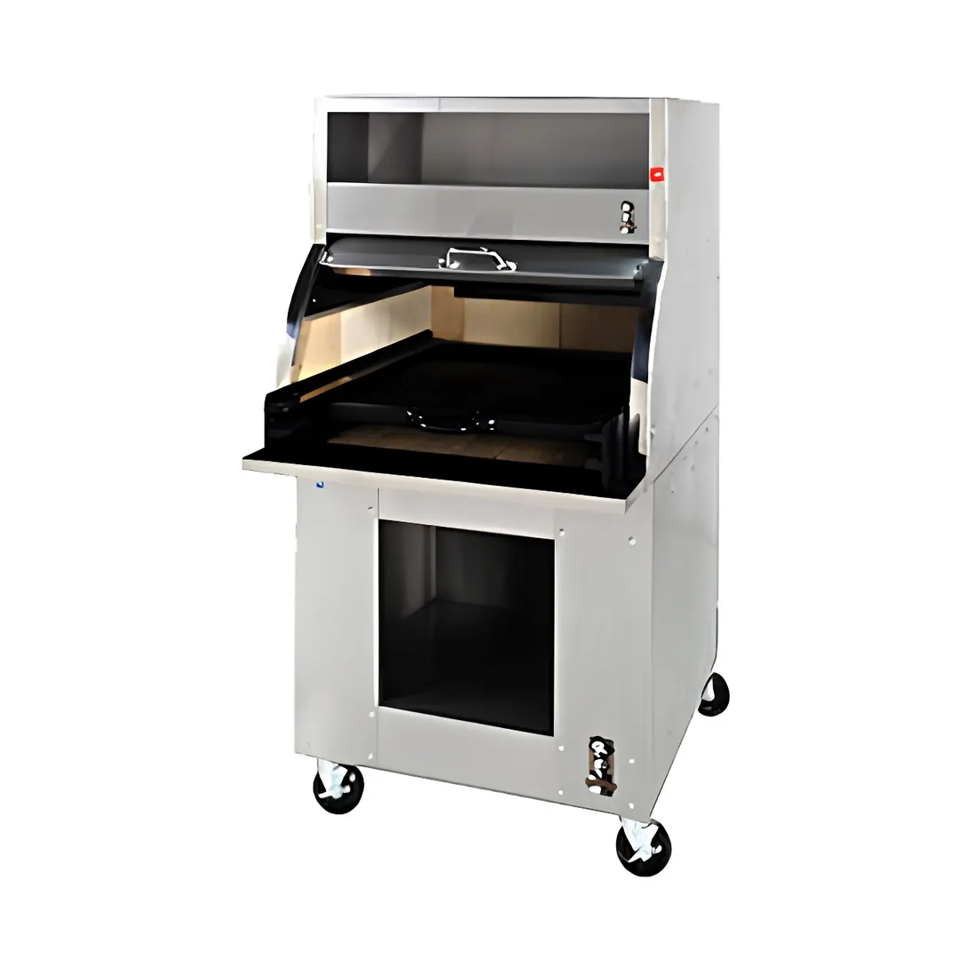Montague Company 31F 30" Charcoal Charbroiler with Cast Iron Grid & Hood / 46" Deep