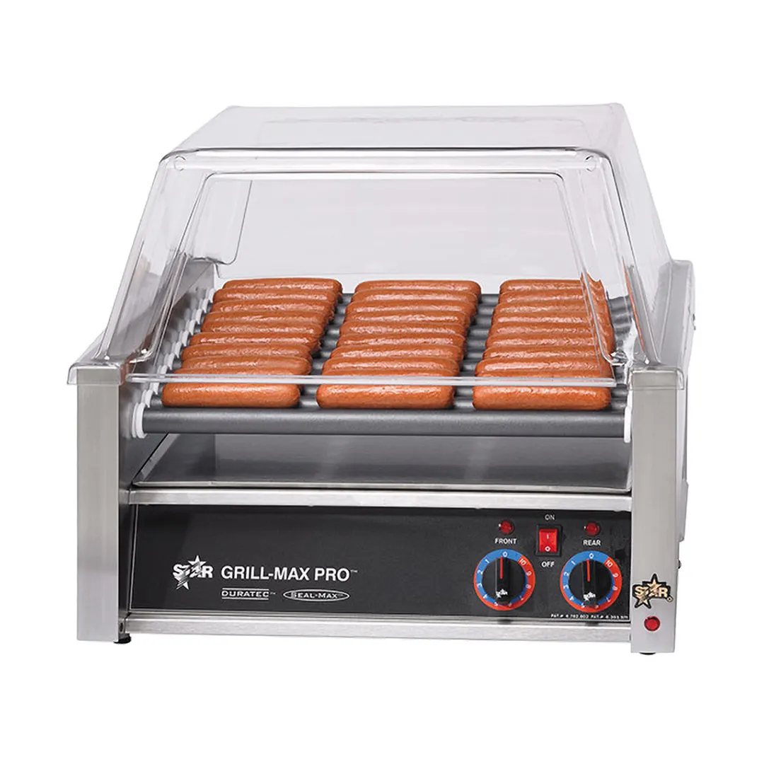 Star 30SC Grill-Max® Hot Dog Grill, 30 Dogs, Duratec Rollers, Stadium Seating, Analog Control