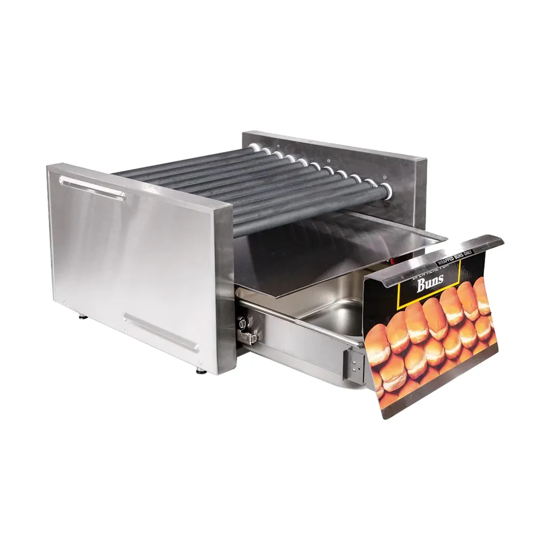 Star 30SCBD Grill-Max® Hot Dog Grill, 30 Hot Dogs & 32 Buns, Duratec Rollers, Analog Control
