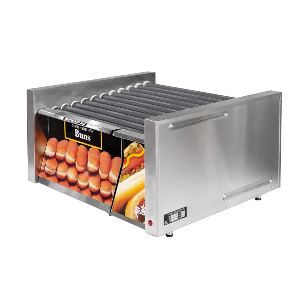 Star 30SCBD Grill-Max® Hot Dog Grill, 30 Hot Dogs & 32 Buns, Duratec Rollers, Analog Control