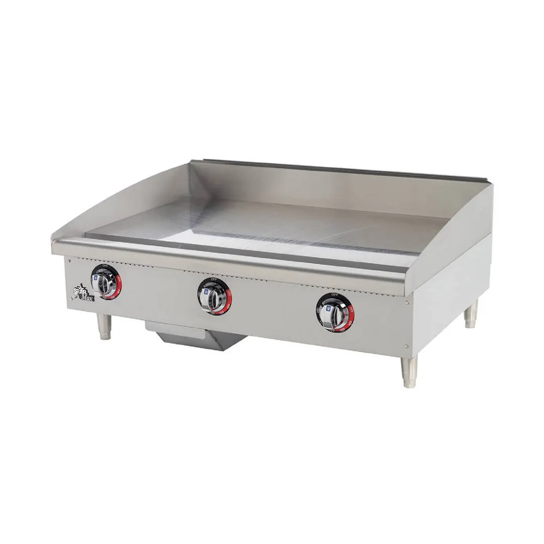 Star 536TGF 36" Countertop Electric Griddle with Steel Plate & Thermostatic Controls, 36" x 20.75"