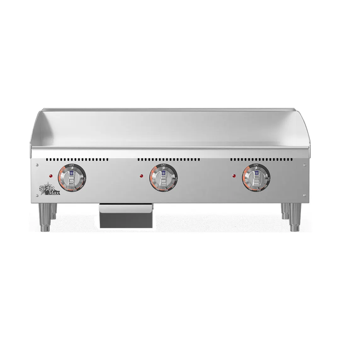 Star 536TGF 36" Countertop Electric Griddle with Steel Plate & Thermostatic Controls, 36" x 20.75"