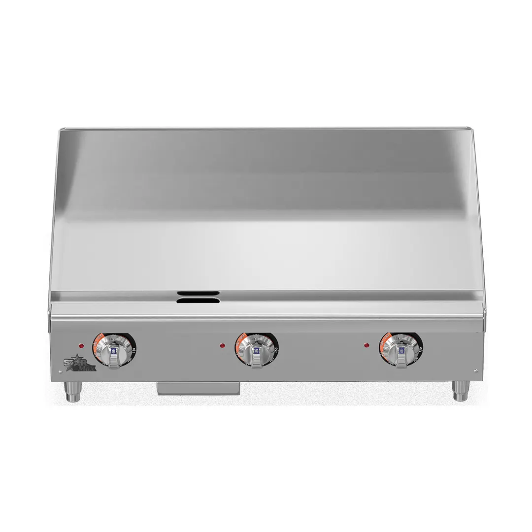 Star 536TGF 36" Countertop Electric Griddle with Steel Plate & Thermostatic Controls, 36" x 20.75"
