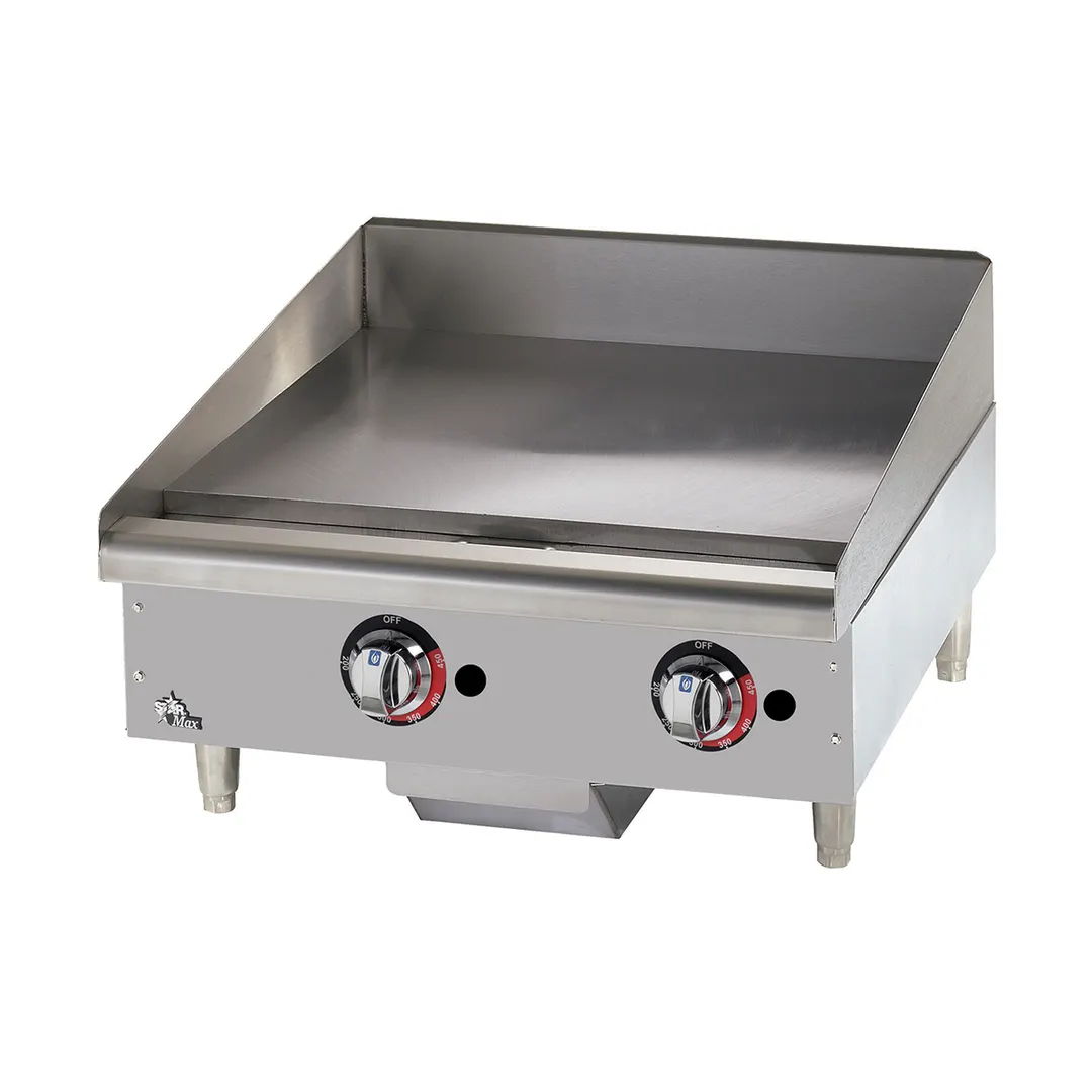 Star 624MF 24" Star-Max® Countertop Manual Gas Griddle, 1" Steel Plate - 56.600 BTU