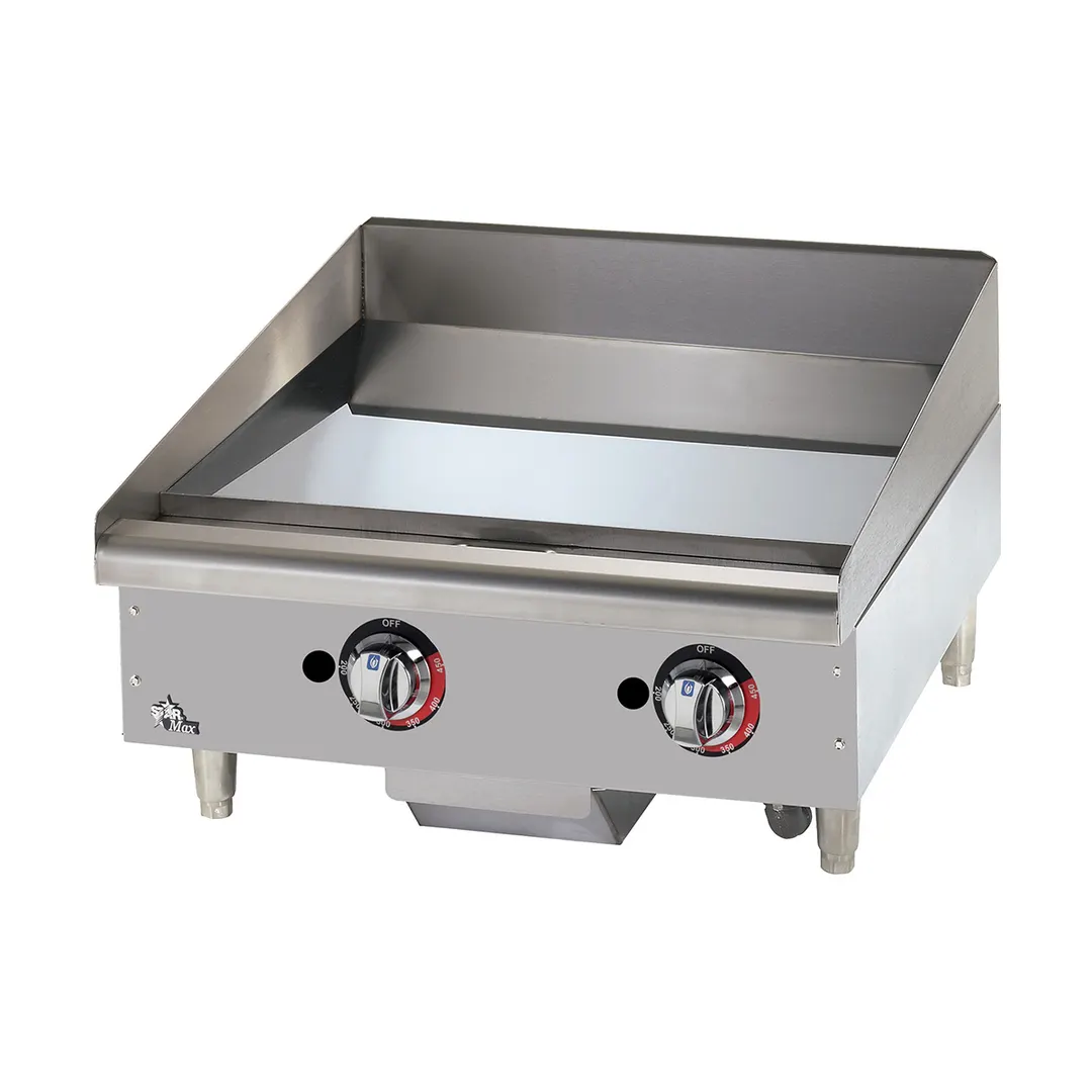 Star 624TCHSF 24" Countertop Thermostatic Gas Griddle, 1" Chrome Plate - 56.600 BTU