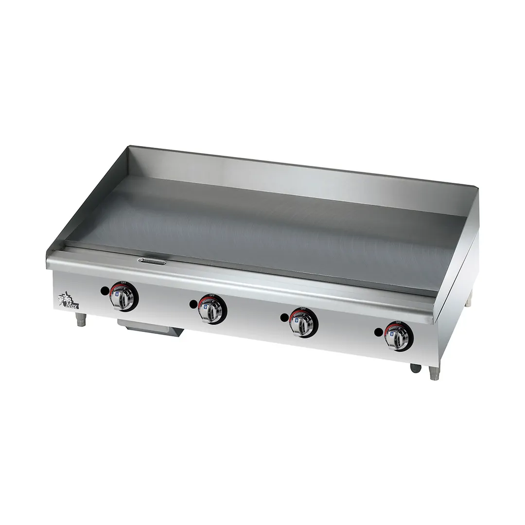 Star 648MF 48" Star-Max® Countertop Manual Gas Griddle, 1" Steel Plate - 113.200 BTU