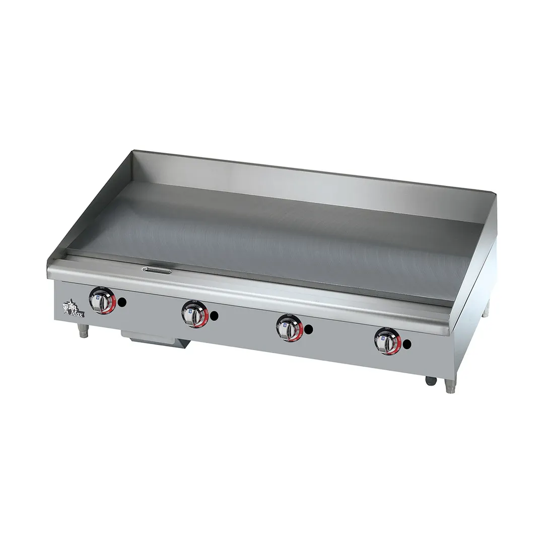 Star 648TSPF 48" Countertop Gas Griddle with Snap-Action Thermostat, 1" Steel Plate - 113.200 BTU