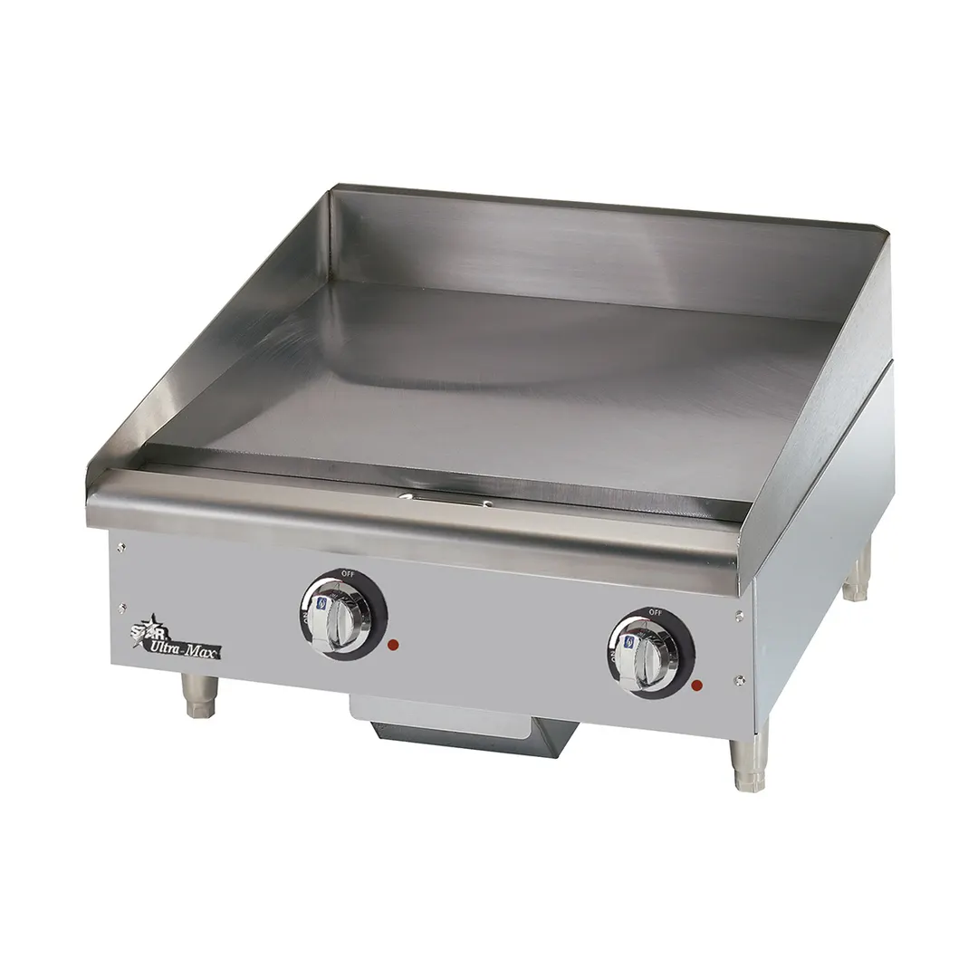Star 724TA 24" Countertop Electric Griddle with Steel Plate & Thermostatic Controls, 24" x 24"