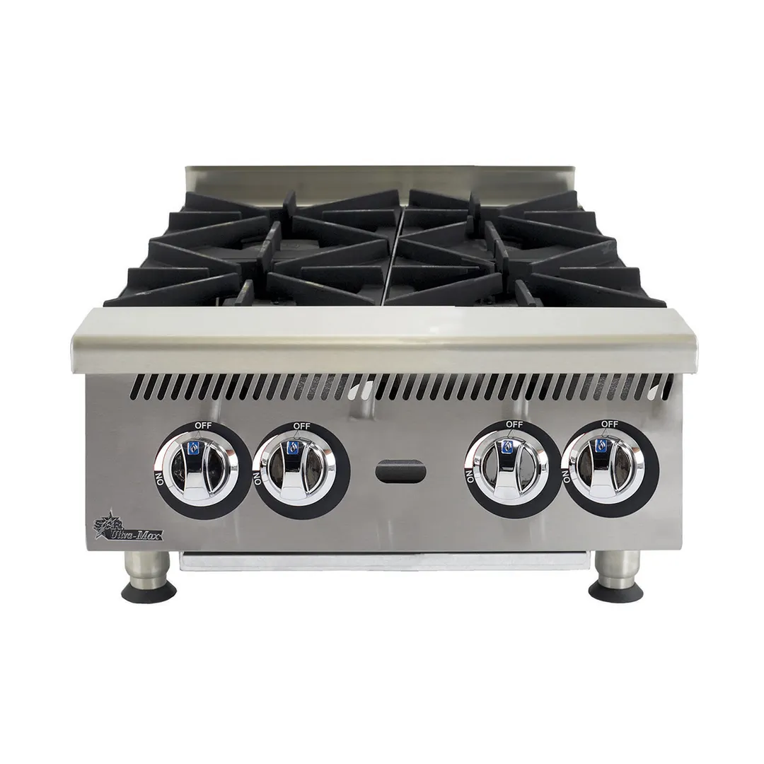 Star 804HA Ultra-Max® 24" Countertop Gas Hotplate with (4) Burners & Manual Controls, 120.000 BTU