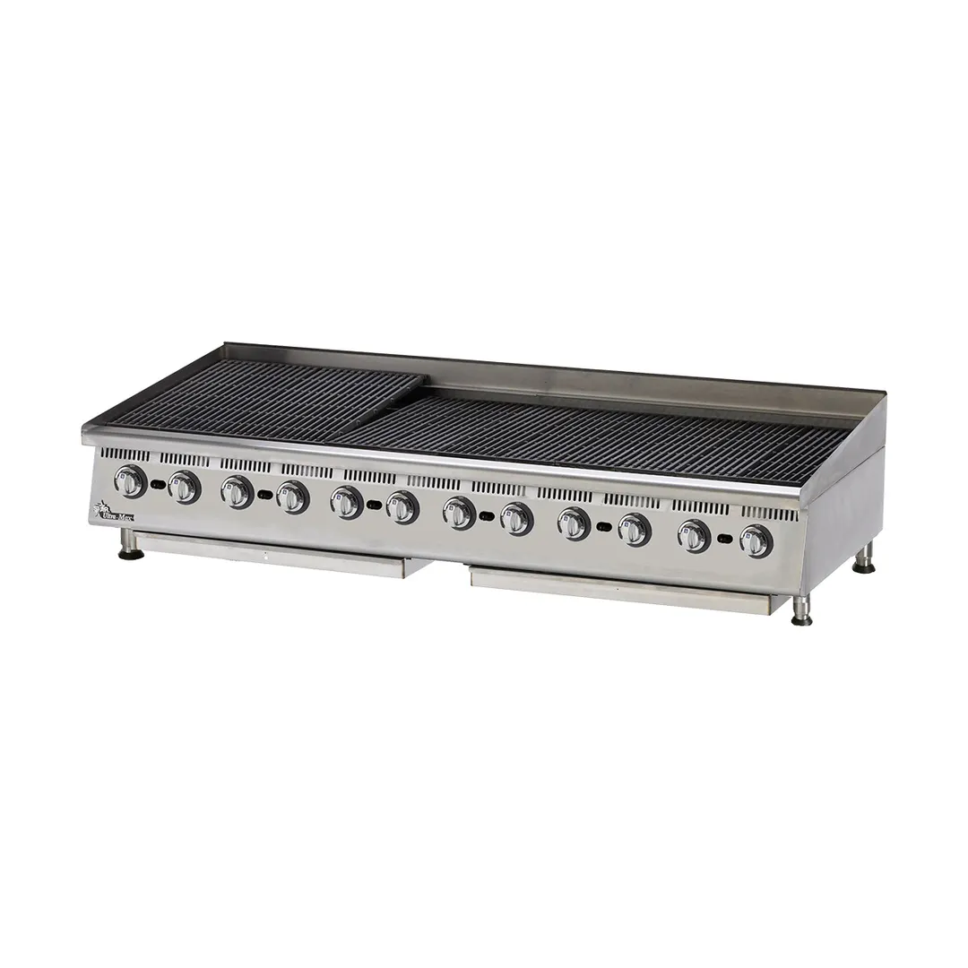 Star 8072CBB Ultra-Max® 72" Countertop Gas Lava Rock Charbroiler with (12) Burners, 240.000 BTU