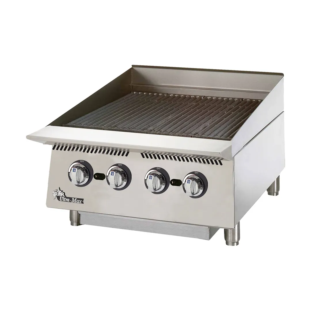 Star 8124RCBB Ultra-Max® 24" Countertop Gas Radiant Charbroiler with (4) Burners, 80.000 BTU