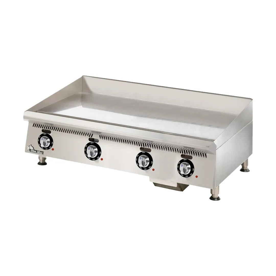 Star 860TCHSA 60" Countertop Gas Griddle with Snap-Action Thermostat, 1" Chrome Plate - 150.000 BTU