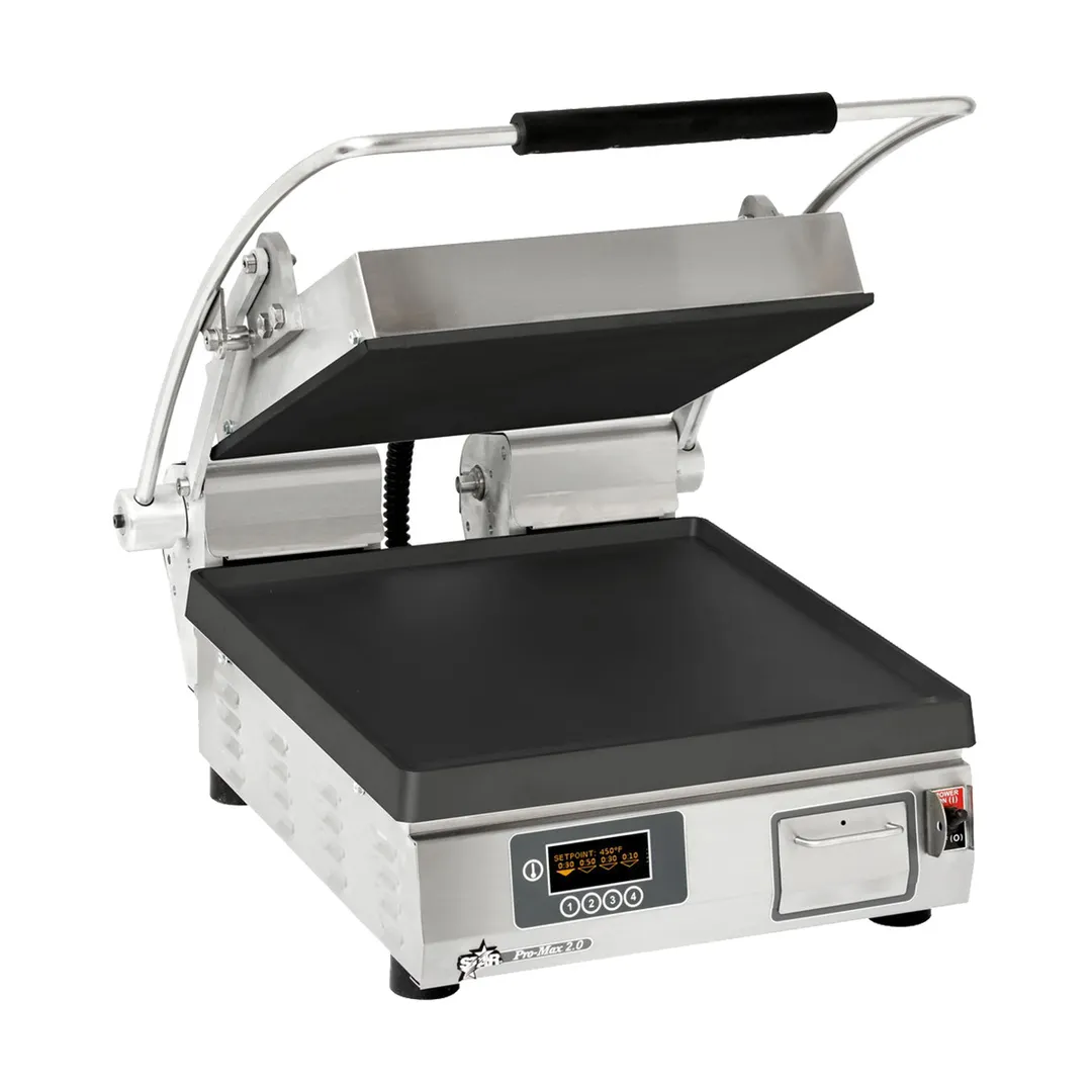 Star PST14IE Single Cast Iron Panini Press Grill with Smooth Plates, Electronic Controls