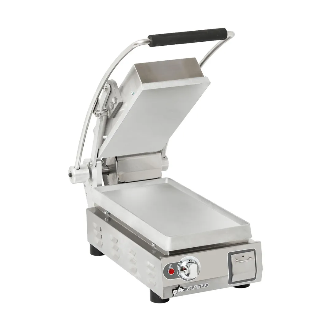 Star PST7A-120V Single Sandwich Grill with Aluminum Smooth Plates, Manual Controls - 120V