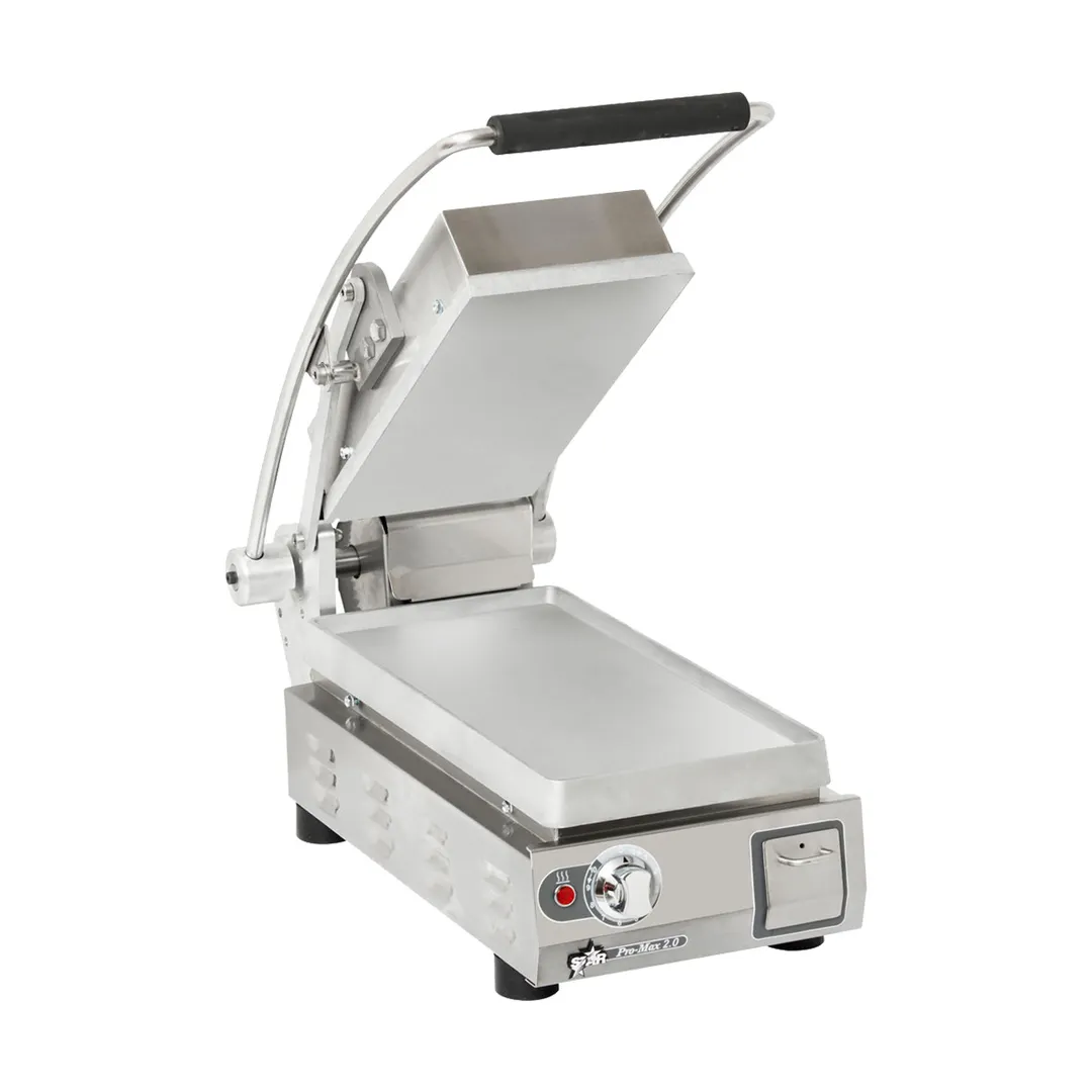 Star PST7A-240V Single Sandwich Grill with Aluminum Smooth Plates, Manual Controls - 240V