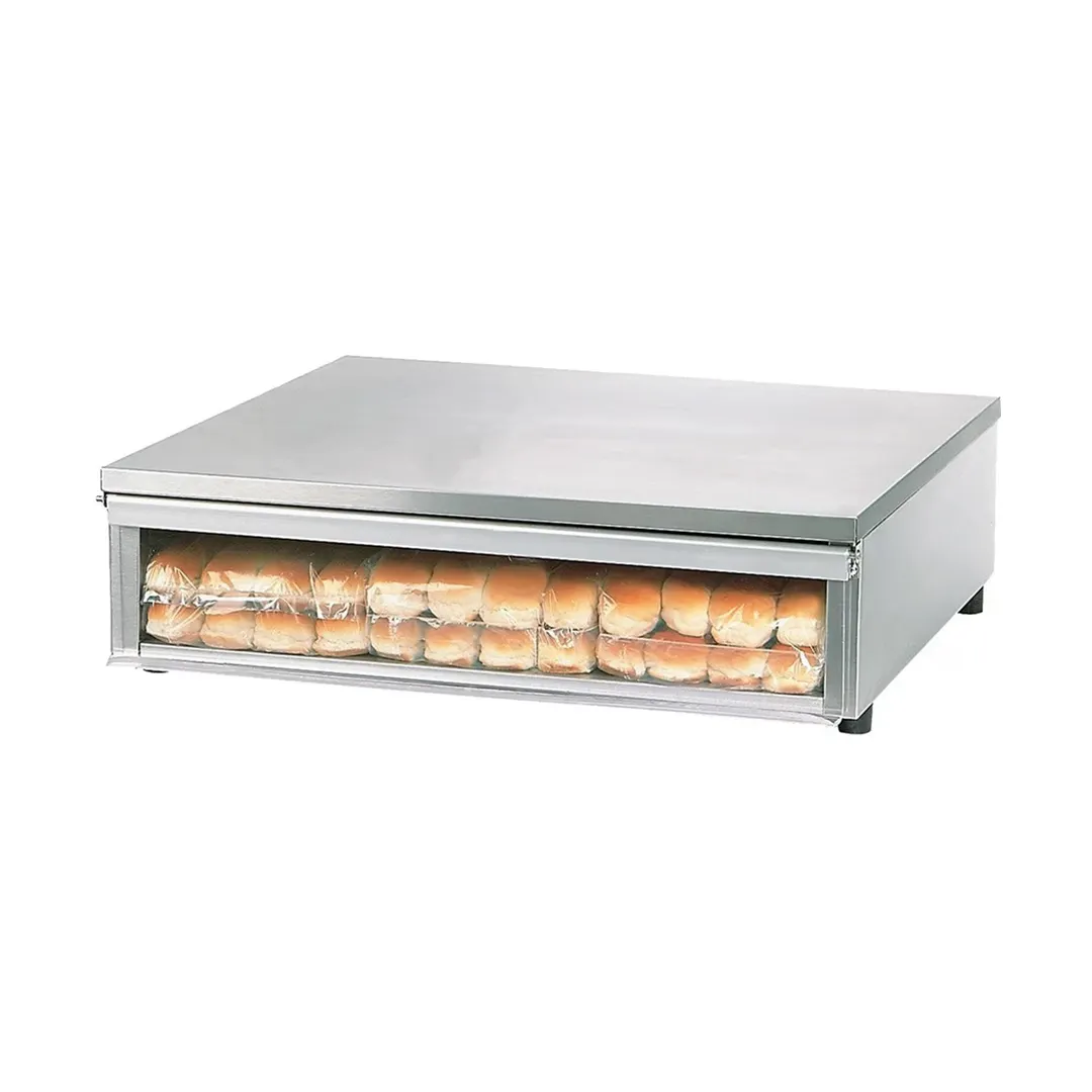 Star SS50BBC Grill-Max® Hot Dog Bun Box, 64 Buns, Self-Closing Plexiglass Door, Stainless Steel