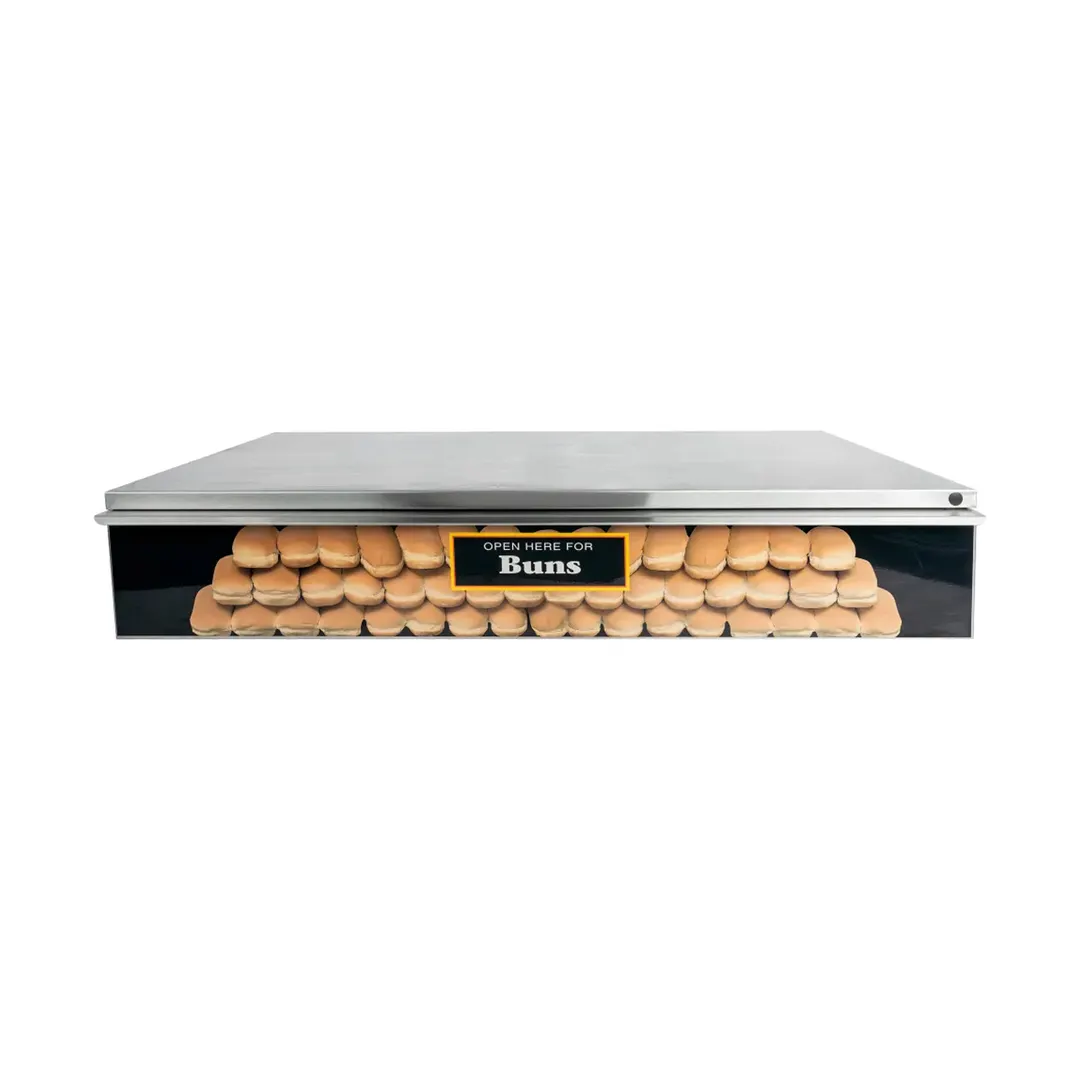 Star SS50BBC Grill-Max® Hot Dog Bun Box, 64 Buns, Self-Closing Plexiglass Door, Stainless Steel