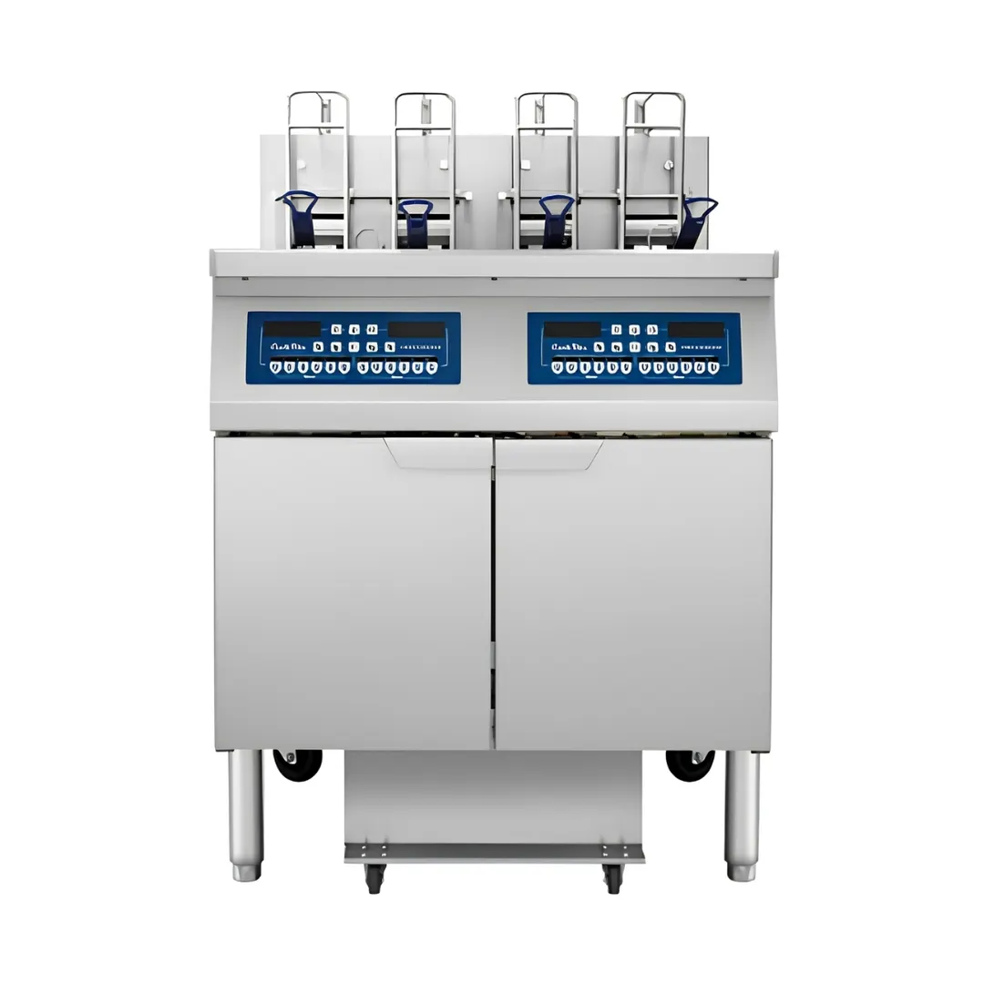 Atosa USA AEFF-50-2TB Multiple Battery Electric Fryer with Basket Lifts, Floor Model - Combo Pot