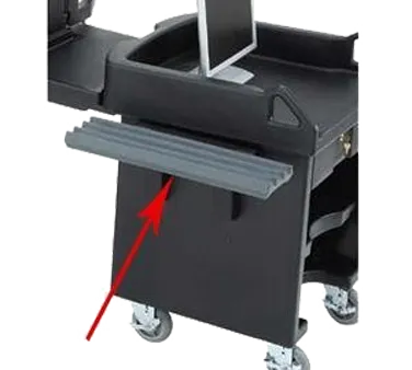 Cambro VCS32R191 Versa Cart Tray Rail Only, granite gray, NSF