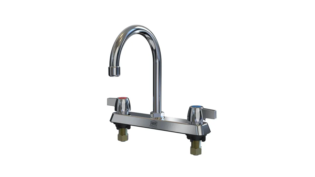 NBR Equipment P3D8S8G Deck Mount Faucet