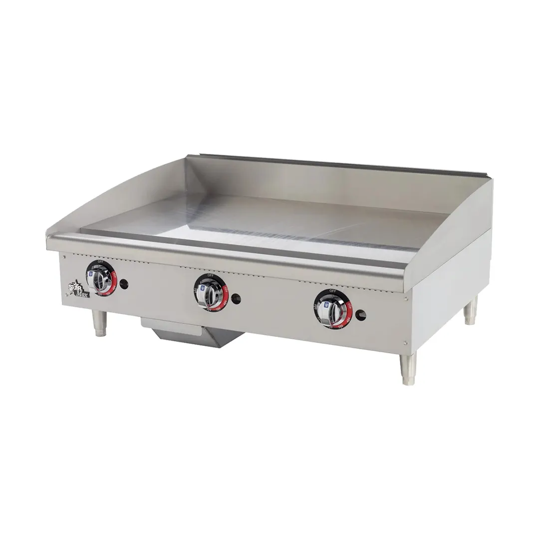 Star 636TSPF 36" Countertop Gas Griddle with Snap-Action Thermostat, 1" Steel Plate - 84.900 BTU