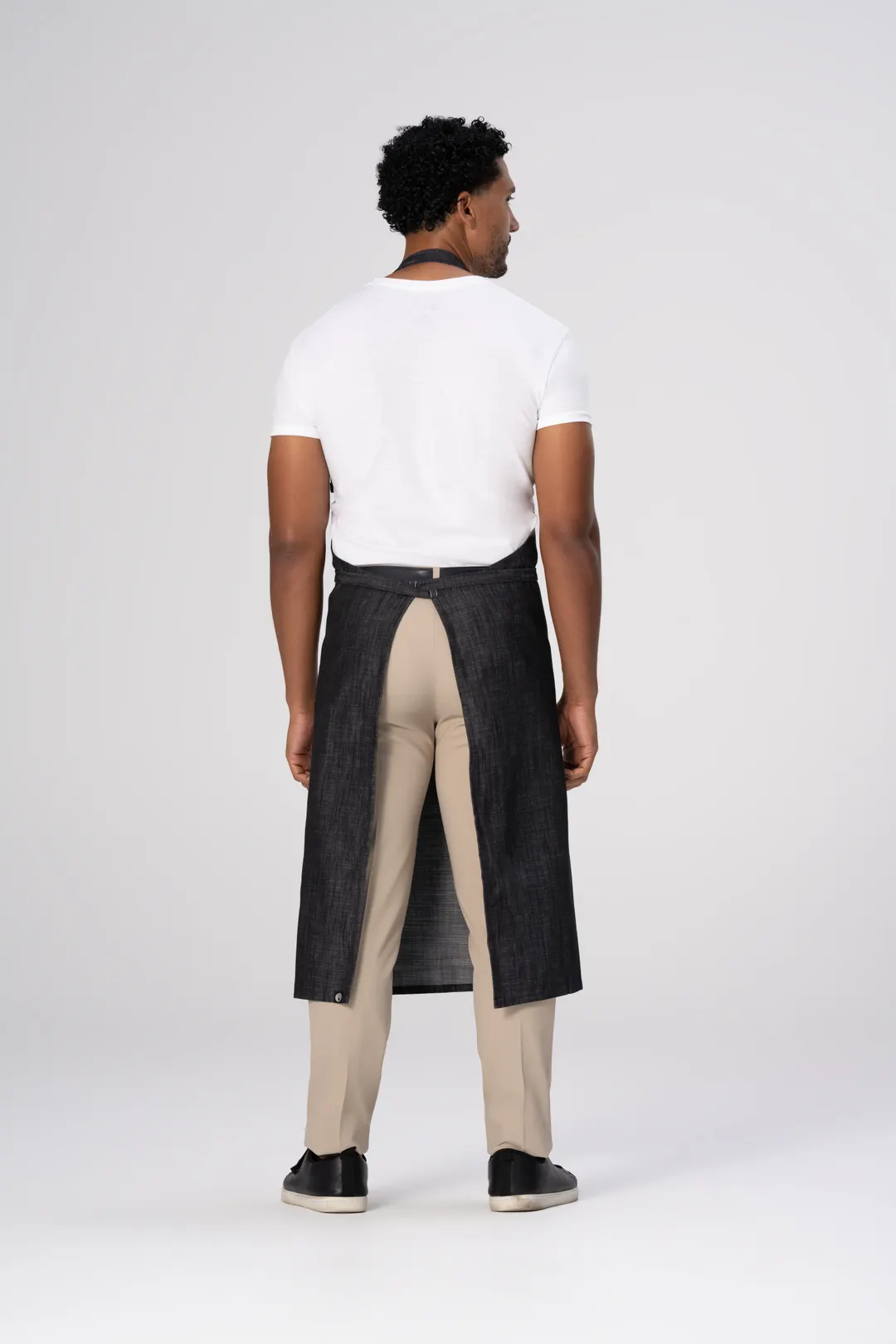 Chef Works ABCXX002-BLK-0 Bib Apron, Neck Strap, 40"L x 39"W, 60% Cotton/40% Polyester, Black