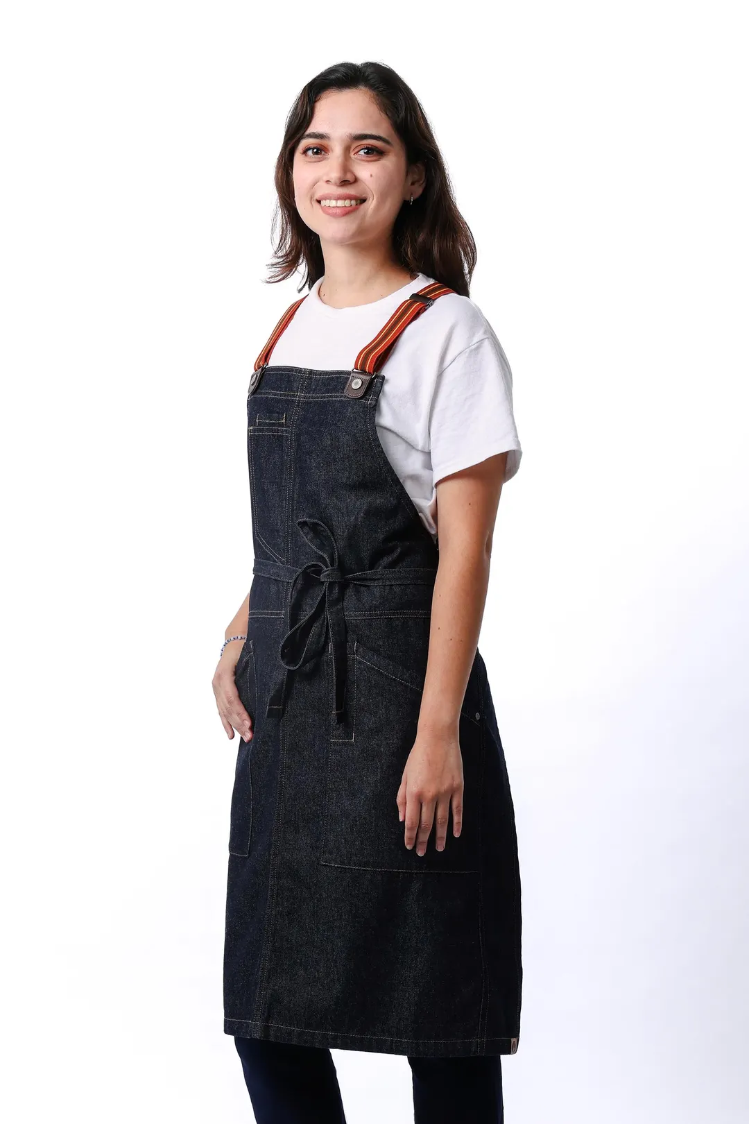 Chef Works ABS01S-IBL-0 Unisex Cook Shirt, Indigo Blue, 100% Cotton Denim, Long Sleeve, Snap Front