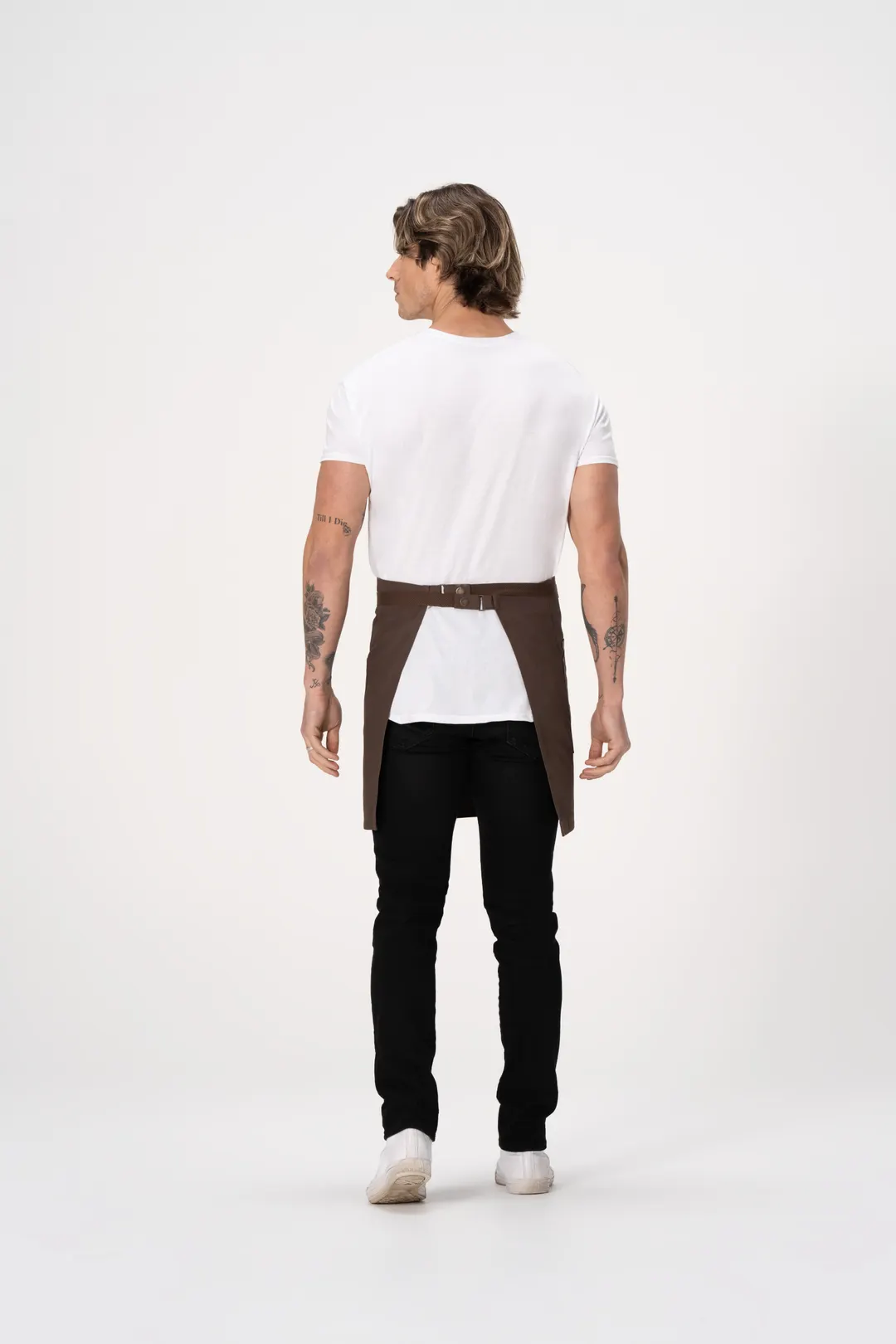 Chef Works AHS02-ESP-0 Lockharte Apron, Espresso, 17"-19" x 30"-35", 80% Poly/Cotton, 1 Pocket