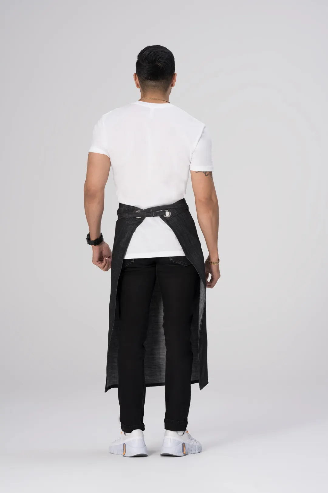 Chef Works ALWXX022-BLK-0 Corvallis Bistro Waist Apron, 19"L x 31"W, Unisex, Black, Poly/Cotton