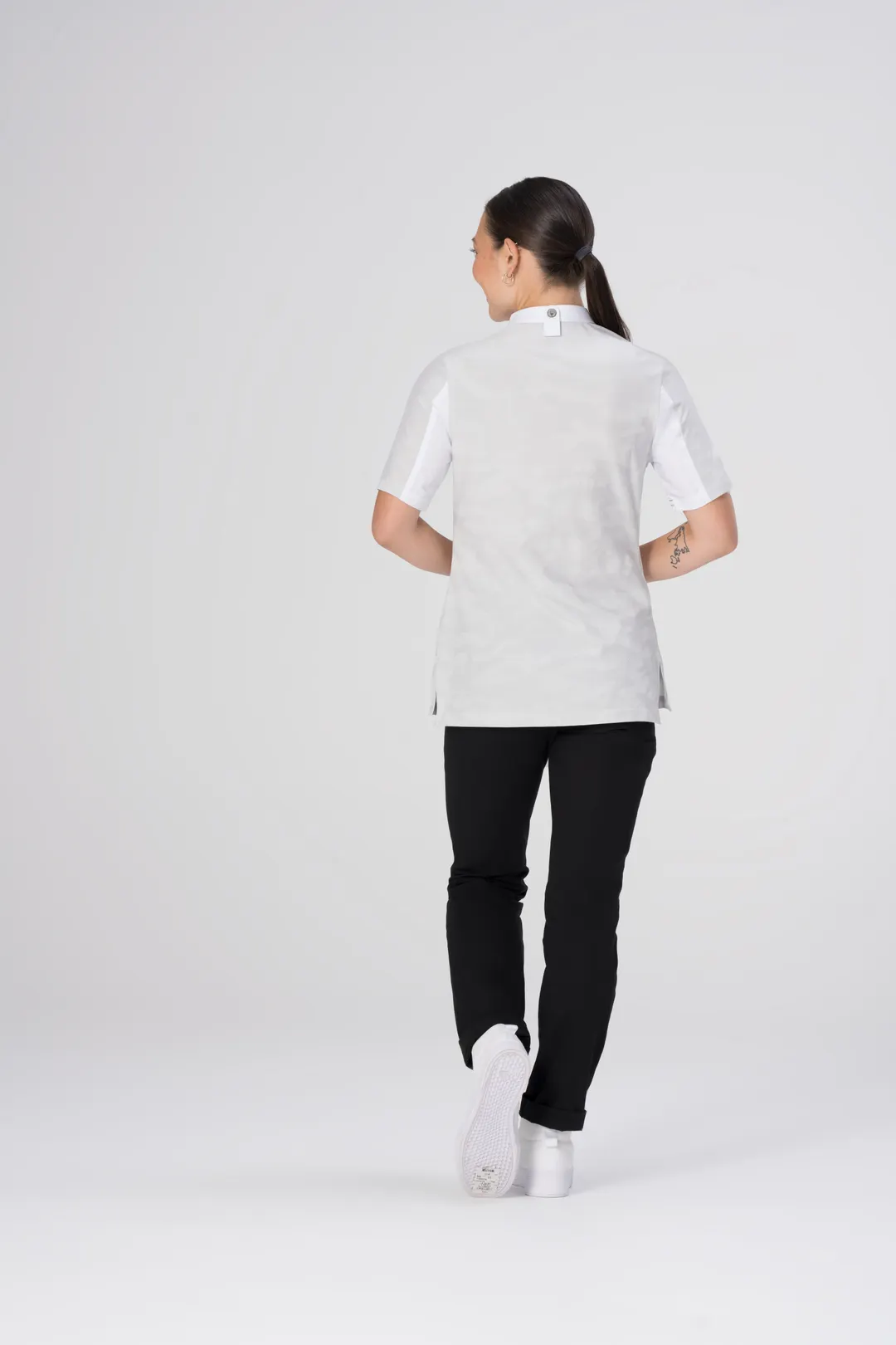 Chef Works CBN02W-WHT-3XL Women's Mojave Short Sleeve Chef Coat, White, 3XL, Poly/Cotton