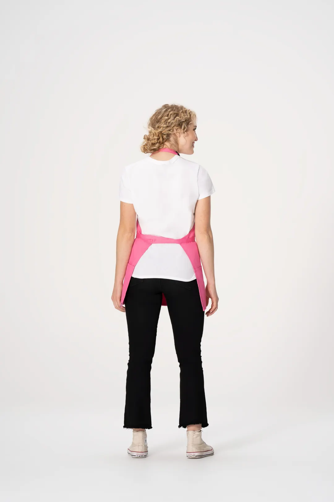 Chef Works F10 -HOT-0 Bib Apron, 24"L x 27.5"W, Adjustable Neck, Hot Pink, Poly/Cotton Blend