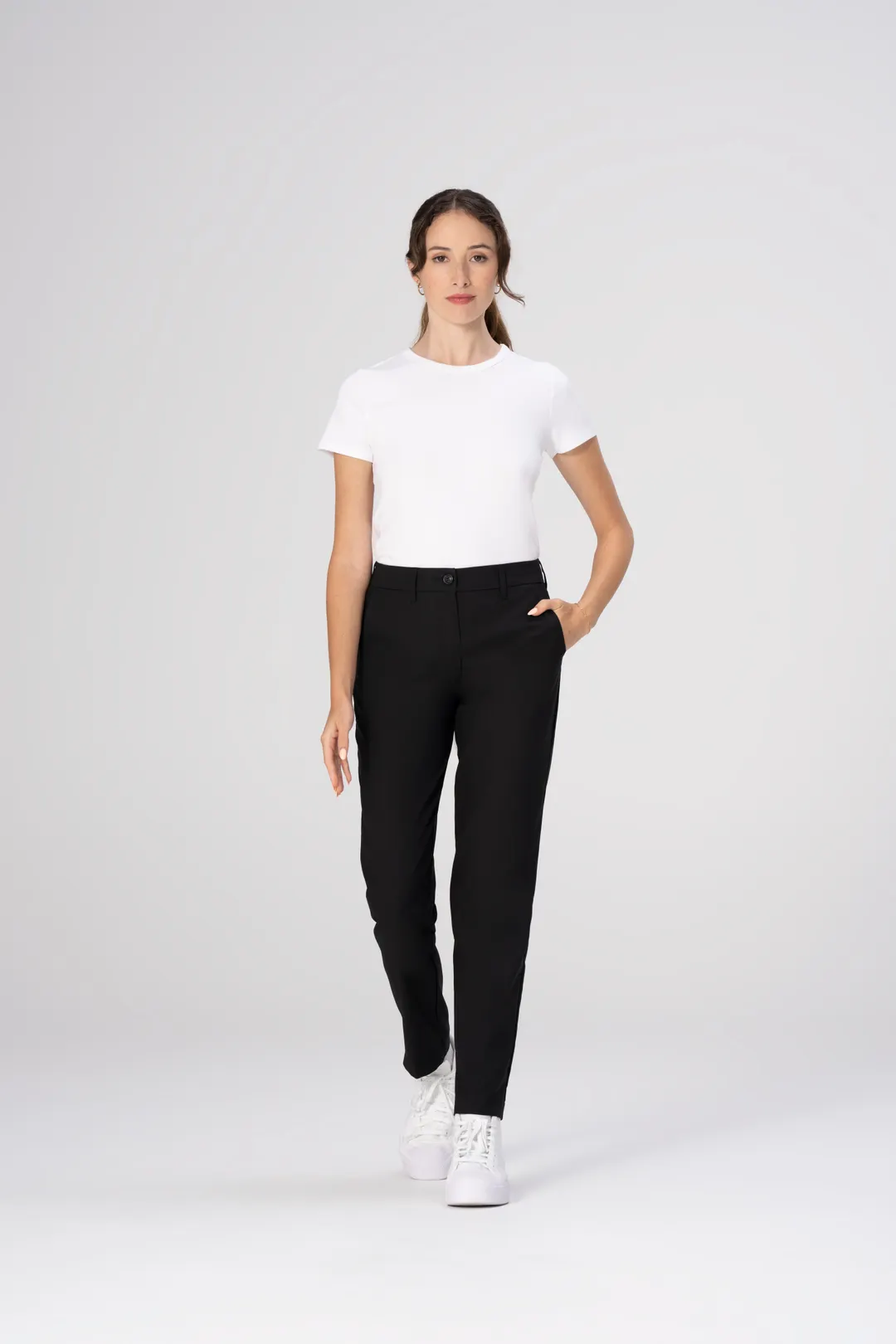Chef Works PEC04W-BLK-10 Women's Black Chef Pants, Size 10, 100% Recycled Polyester