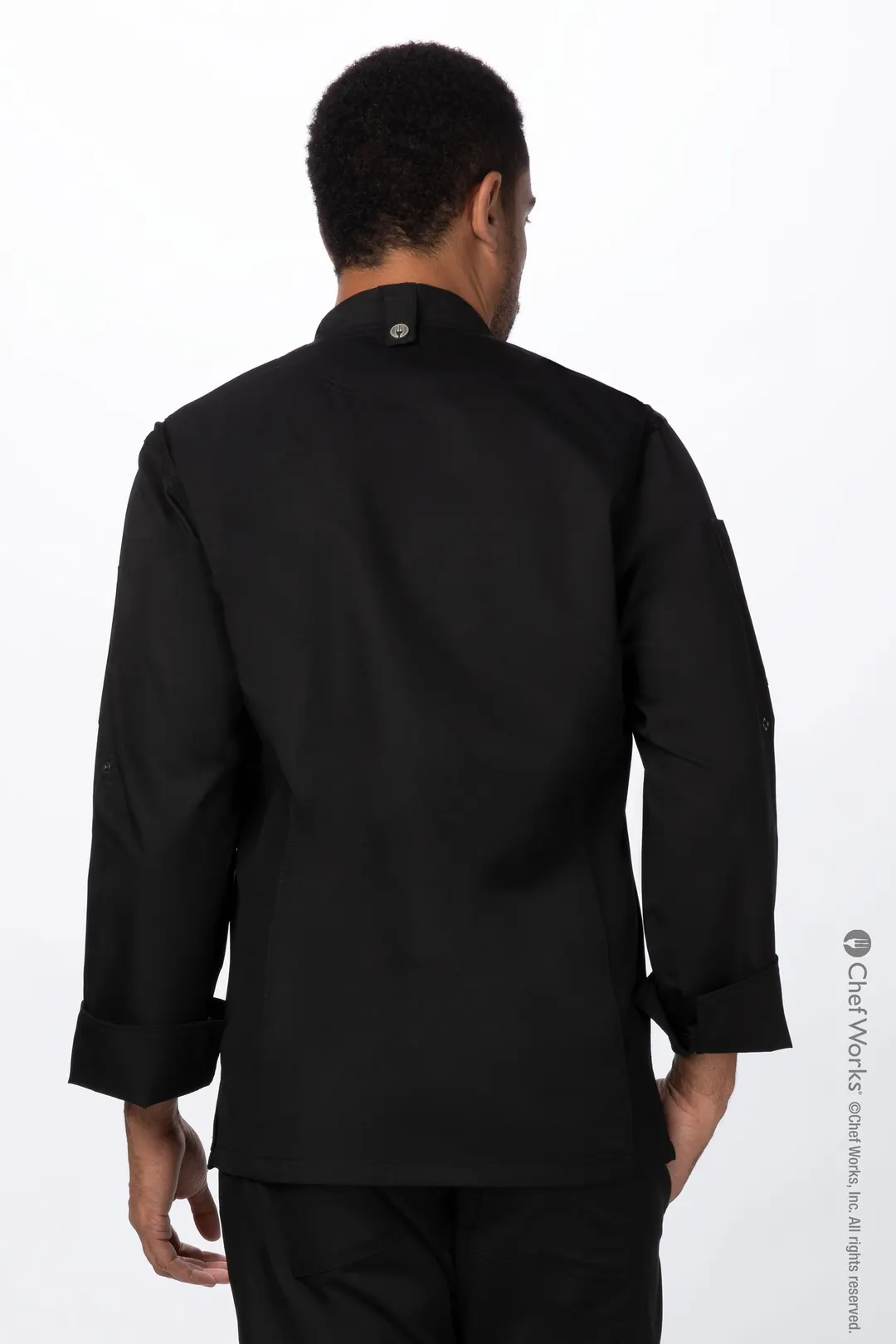 Chef Works REBCLZ-BLK-3XL Hartford Chef Coat, 3XLarge, Black, Poly/Cotton