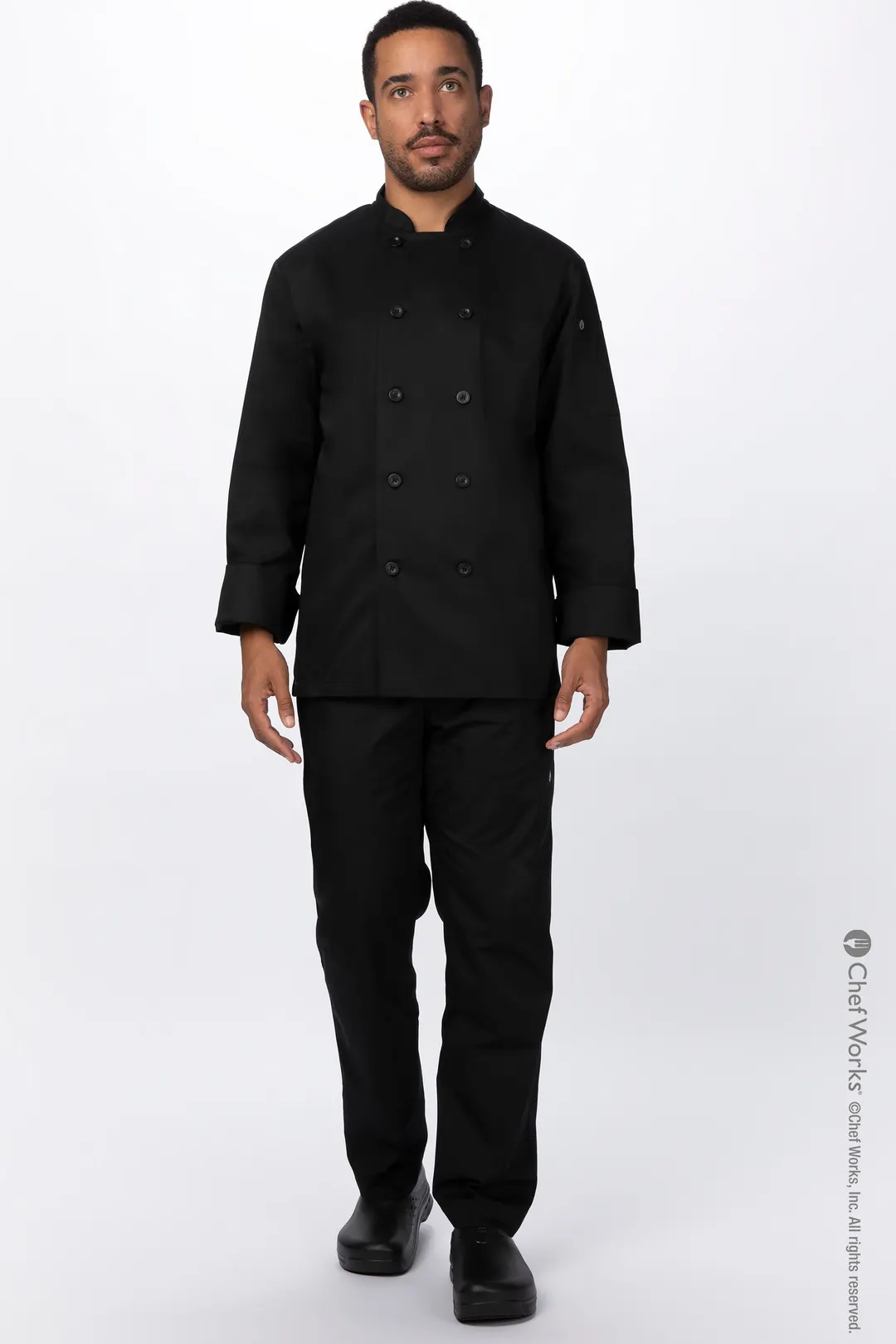 Chef Works REPBN01-BLK-XL Chef Pants, XLarge, Black, 65/35 Poly/Cotton, Elastic Waistband Drawstring
