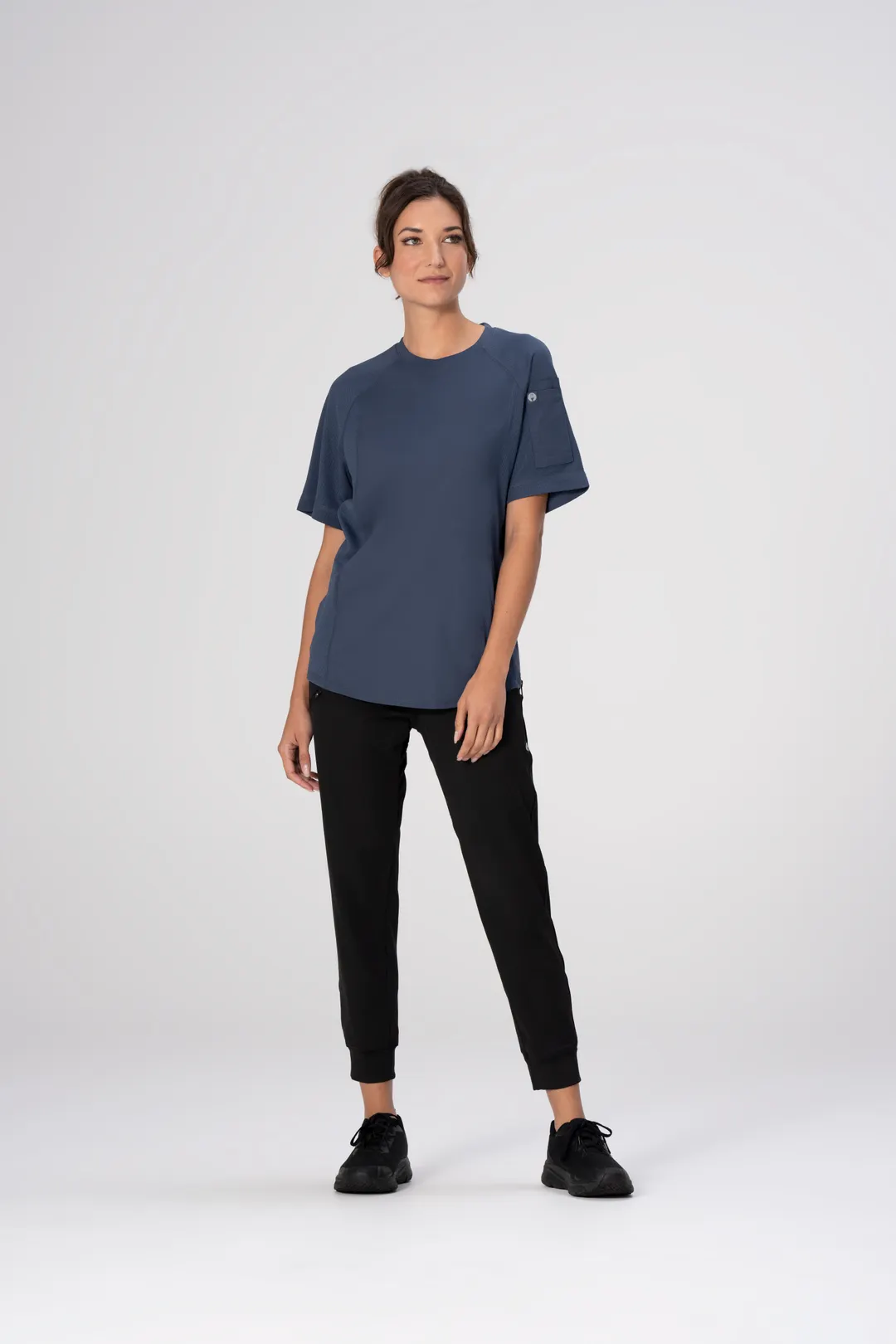 Chef Works SHS01-AFB-XL Unisex Cook Shirt, Air Force Blue, XL, 64% Polyester/34% Cotton/2% Elastane