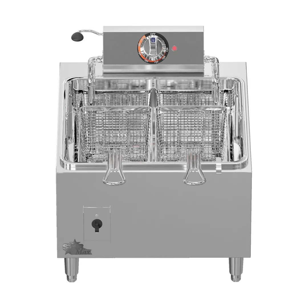 Star 301HLF Star-Max Full Pot Countertop Electric Fryer w/ 15 lbs Capacity, Twin Baskets