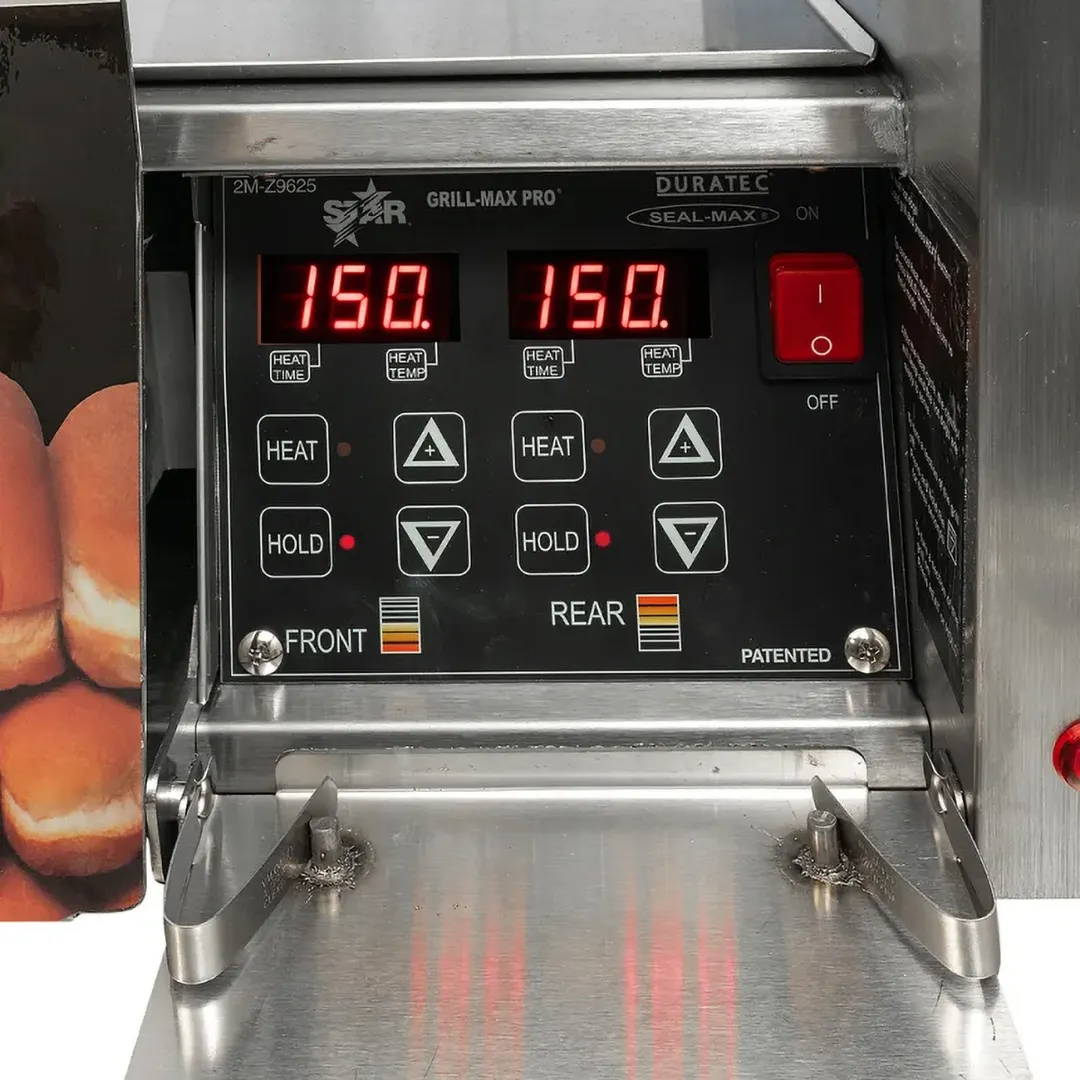 Star 30SCBDE Grill-Max® Hot Dog Grill, 30 Dogs & 32 Buns, Duratec Rollers, Electronic Control