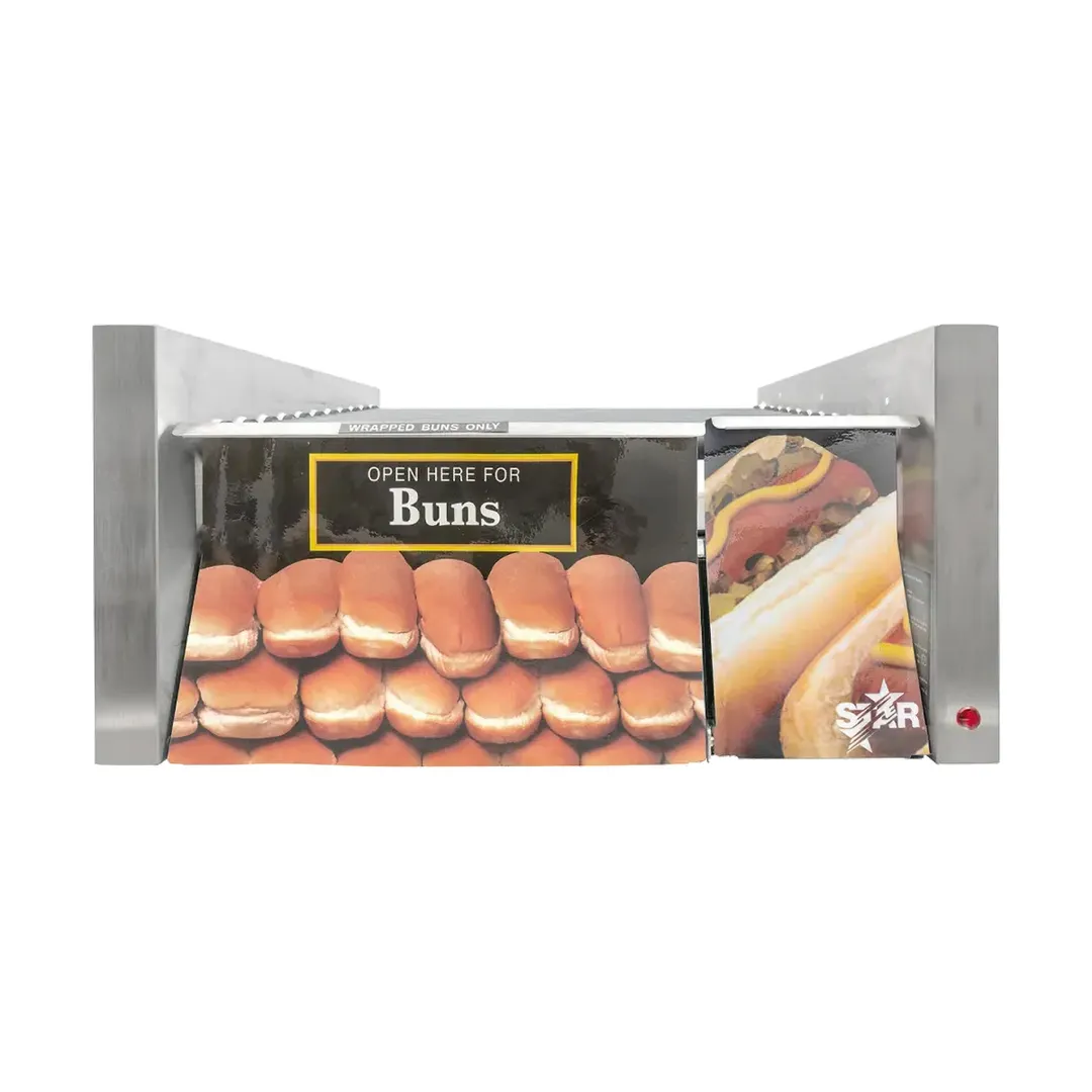 Star 30SCBDE Grill-Max® Hot Dog Grill, 30 Dogs & 32 Buns, Duratec Rollers, Electronic Control