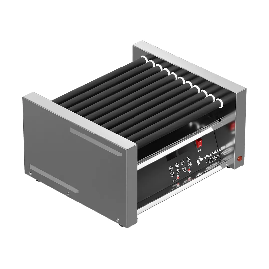 Star 30SCE Grill-Max® Hot Dog Grill, 30 Hot Dogs, Duratec Non-Stick Rollers, Electronic Control