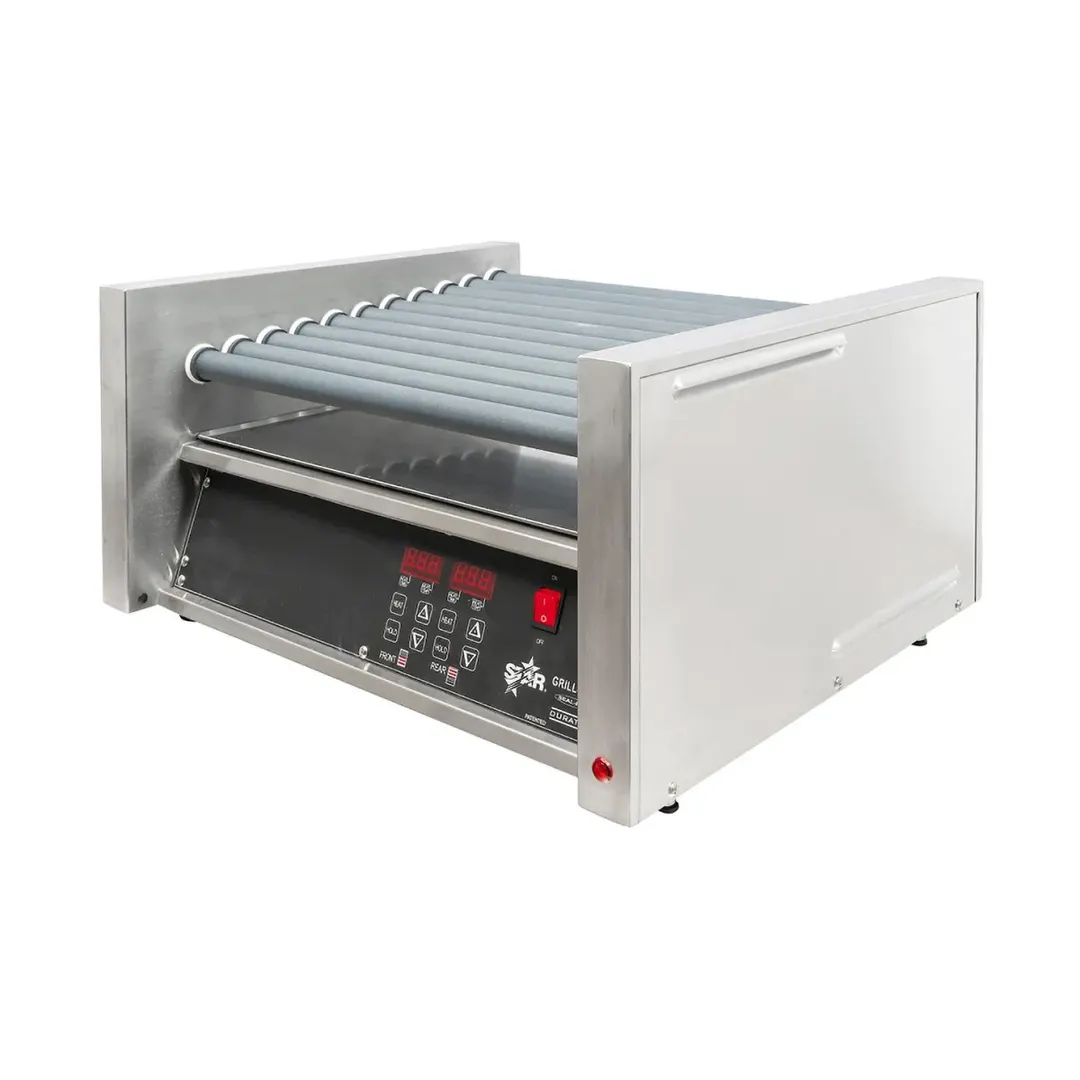 Star 30SCE Grill-Max® Hot Dog Grill, 30 Hot Dogs, Duratec Non-Stick Rollers, Electronic Control