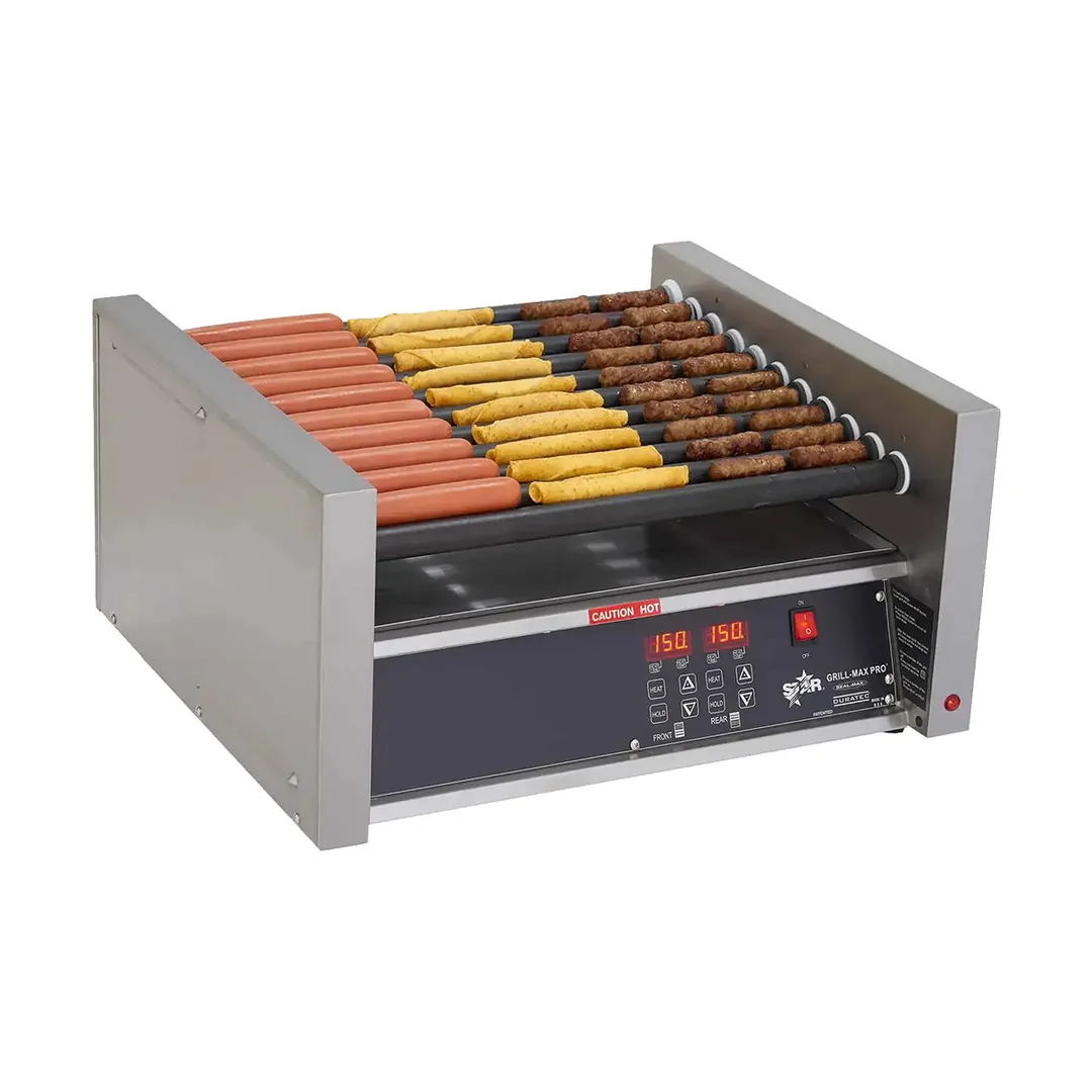 Star 45SCE Grill-Max® Hot Dog Grill, 45 Hot Dogs, Duratec Non-Stick Rollers, Electronic Control