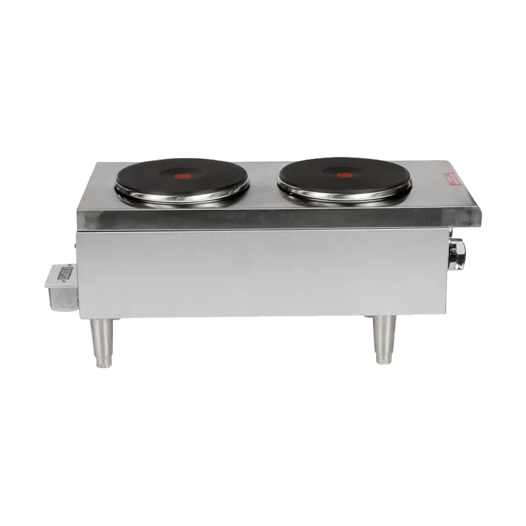 Star 502FF 12" Electric Countertop Hotplate w/ (2) Solid Burners & Infinite Controls - 208/240v