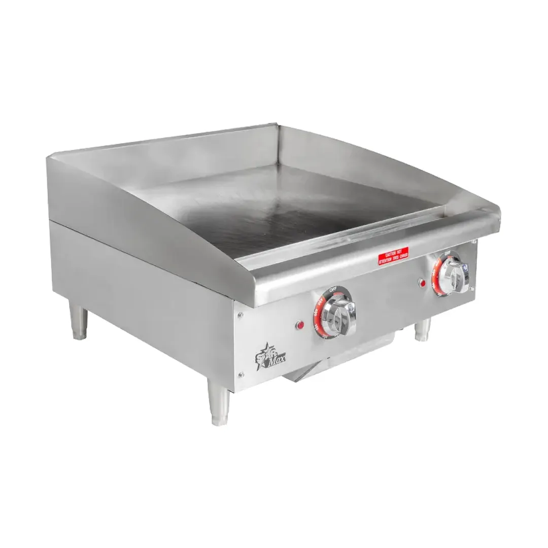 Star 524TGF 24" Countertop Electric Griddle with Steel Plate & Thermostatic Controls, 24" x 20.75"