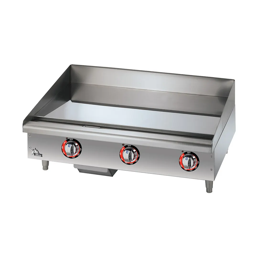 Star 536CHSF 36" Countertop Electric Griddle with Chrome Plate & Thermostatic Controls, 36" x 20.75"