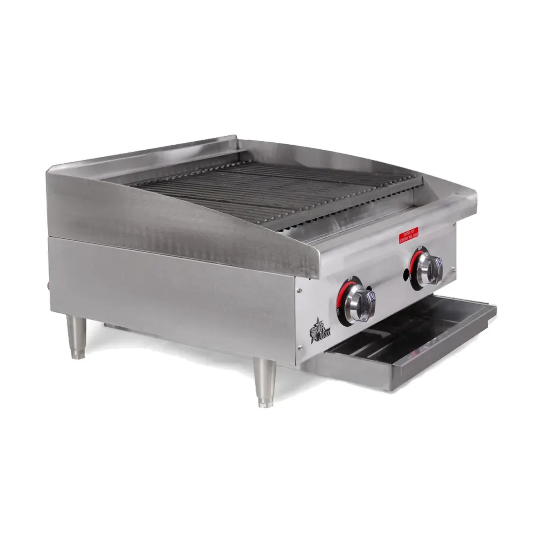 Star 6024CBF Star-Max® 24" Countertop Gas Lava Rock Charbroiler with (2) Burners, 80.000 BTU