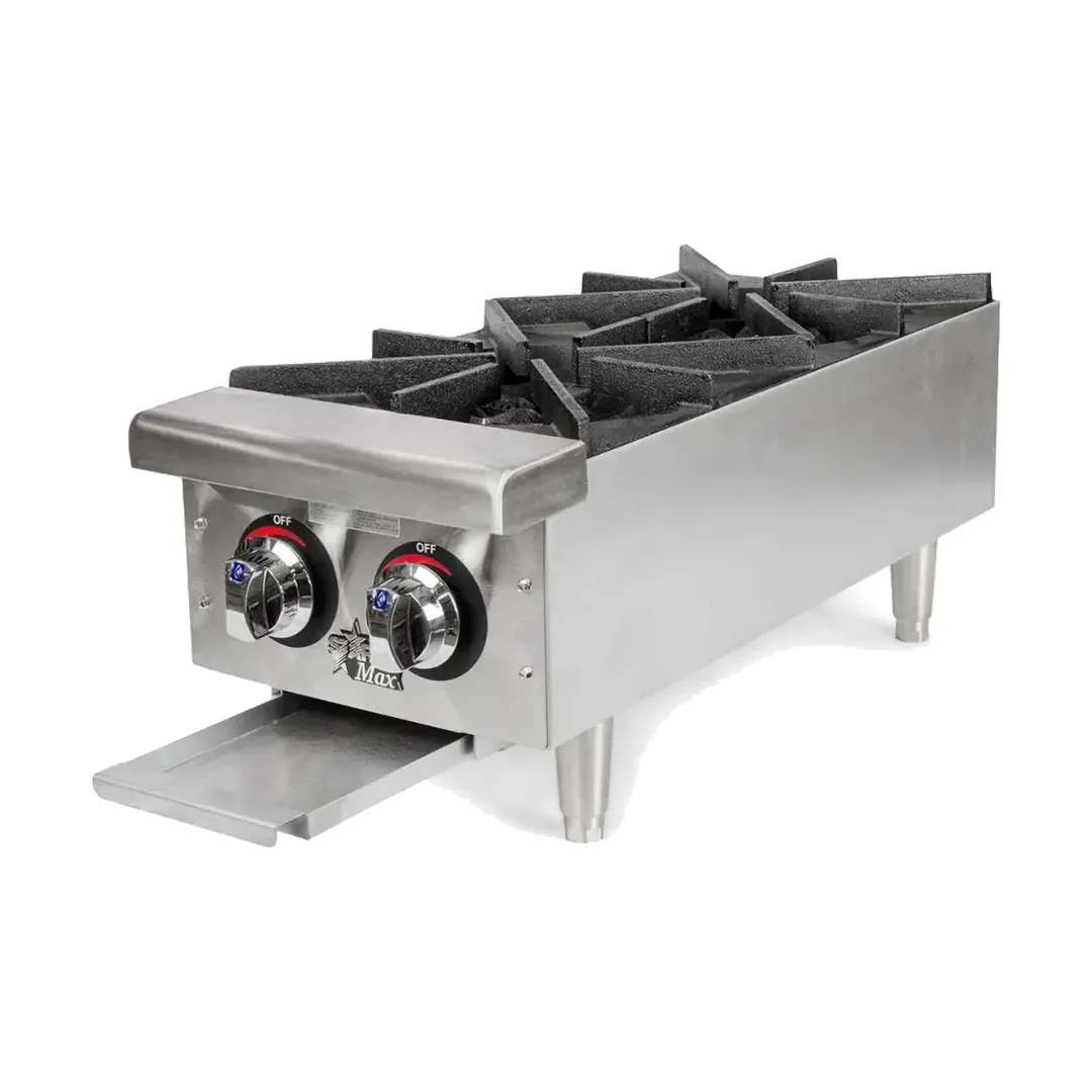 Star 602HF Star-Max 12" Countertop Gas Hotplate with (2) Burners & Manual Controls, 50.000 BTU